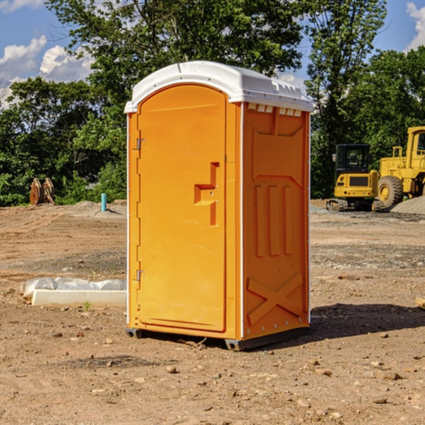 how often are the porta potties cleaned and serviced during a rental period in Wapiti